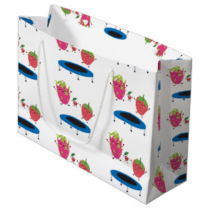 Fruit Jumping On Trampoline  Large Gift Bag