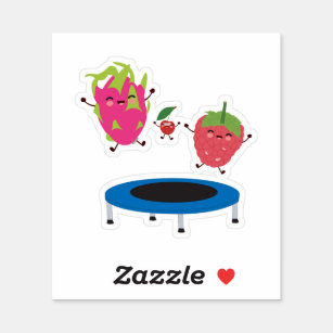 Fruit Jumping On Trampoline Sticker