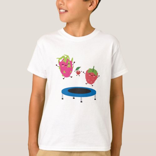 Fruit Jumping On Trampoline T_Shirt