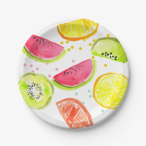 Fruit kid party birthday paper plate