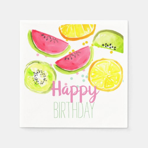 Fruit kid party twotii fruity party napkin