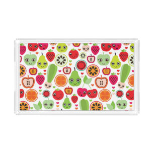 fruit kids illustration apple acrylic tray