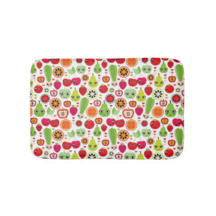 fruit kids illustration apple bathroom mat