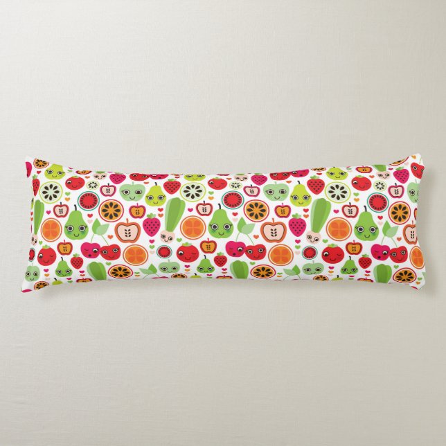fruit kids illustration apple body pillow (Front)