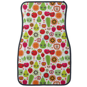 fruit kids illustration apple car floor mat