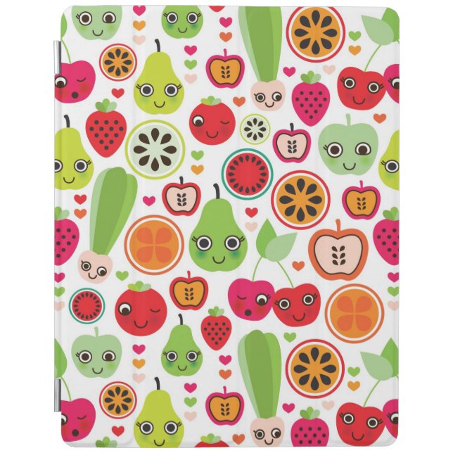 fruit kids illustration apple iPad smart cover (Front)