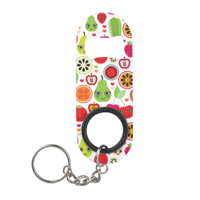fruit kids illustration apple keychain bottle opener (Front)