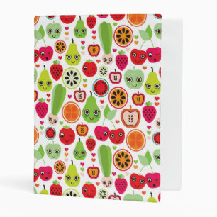 fruit kids illustration apple mini binder