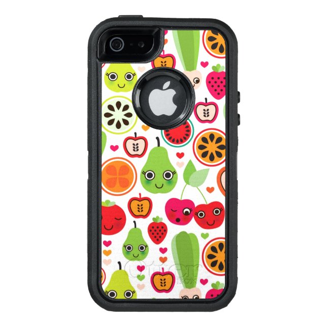 fruit kids illustration apple otterbox iPhone case (Back)