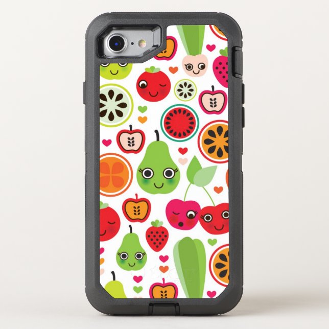 fruit kids illustration apple otterbox iPhone case (Back)
