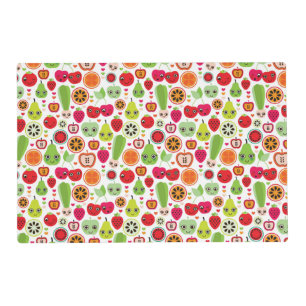 fruit kids illustration apple placemat