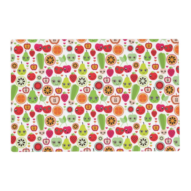 fruit kids illustration apple placemat (Front)