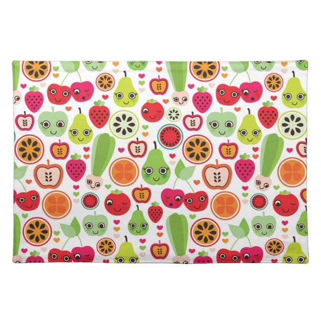 fruit kids illustration apple placemat (Front)