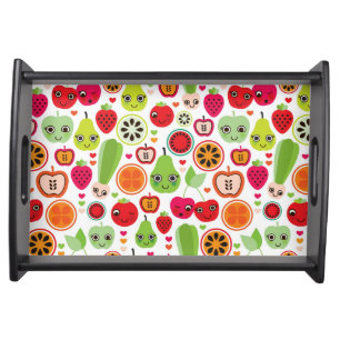 fruit kids illustration apple serving tray