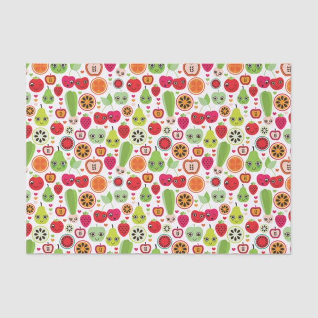 fruit kids illustration apple tissue paper (Front)