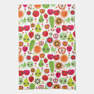 fruit kids illustration apple towel