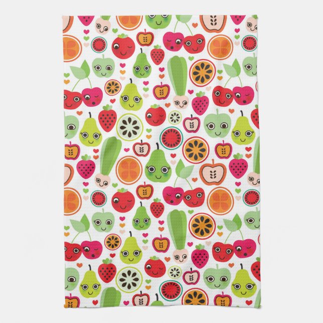 fruit kids illustration apple towel (Vertical)
