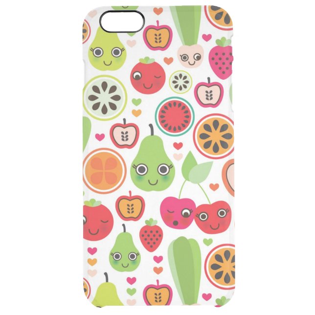 fruit kids illustration apple uncommon iPhone case (Back)