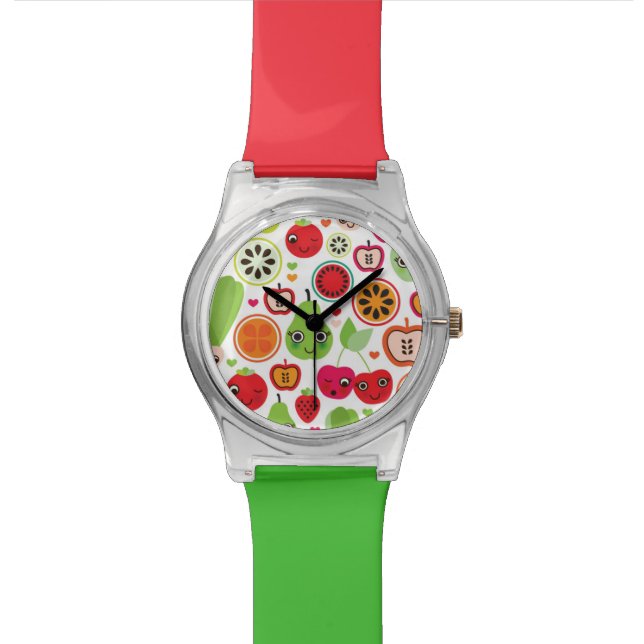 fruit kids illustration apple wristwatch (Close Up)