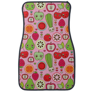 fruit kitchen illustration pattern car floor mat