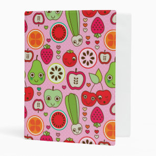 fruit kitchen illustration pattern mini binder