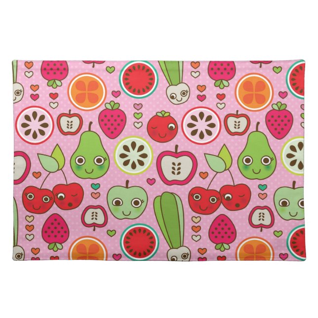 fruit kitchen illustration pattern placemat (Front)