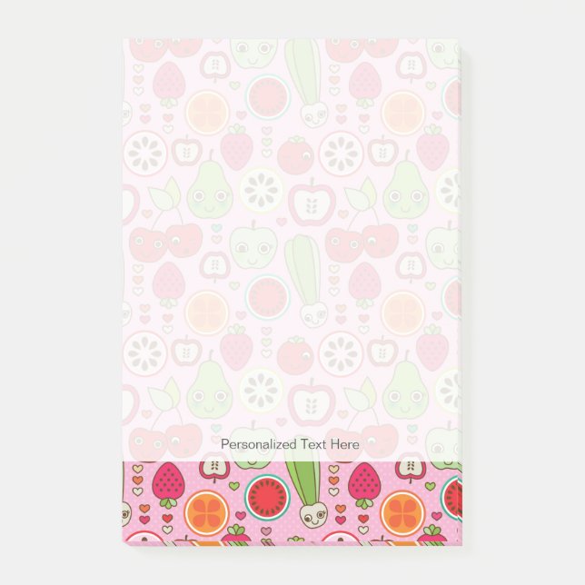 fruit kitchen illustration pattern post-it notes (Front)