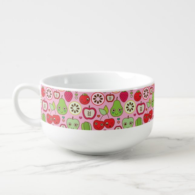 fruit kitchen illustration pattern soup mug (Right)