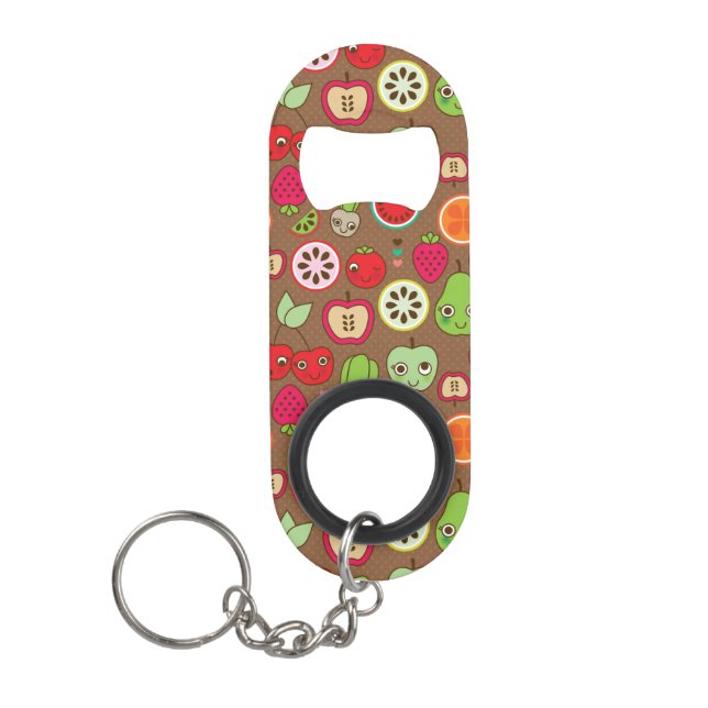 Fruit Kitchen Pattern Keychain Bottle Opener (Front)