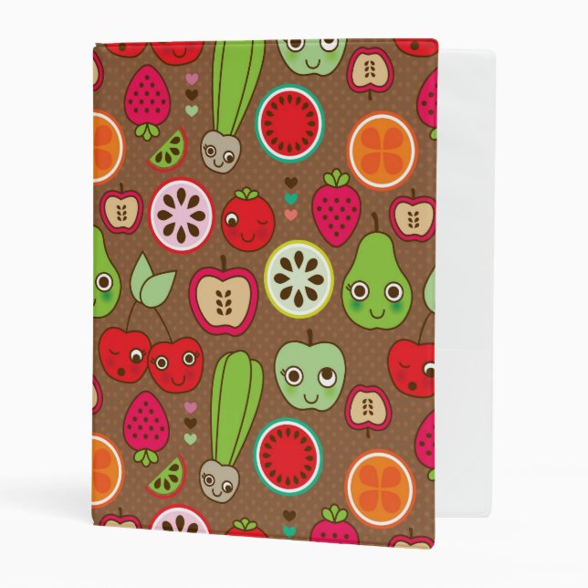 Fruit Kitchen Pattern Mini Binder (Front/Inside)