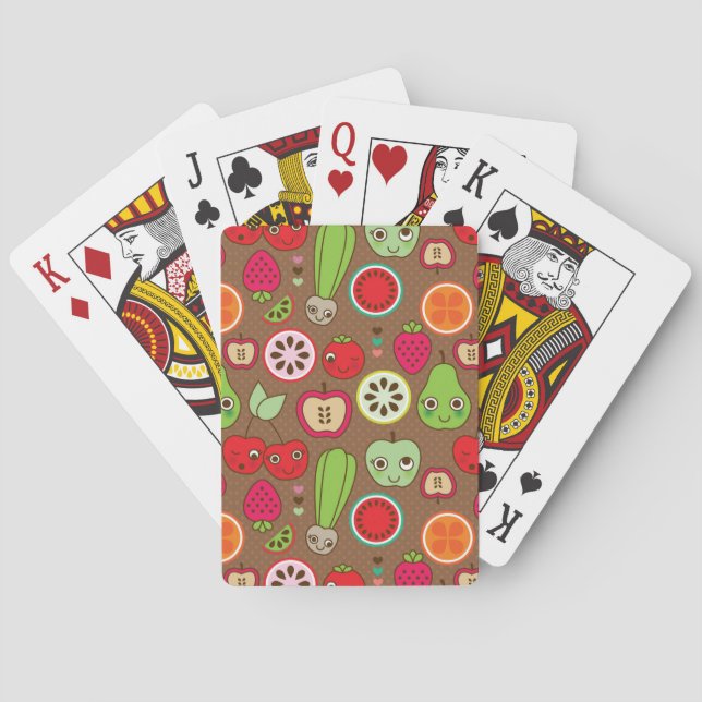 Fruit Kitchen Pattern Poker Cards (Back)