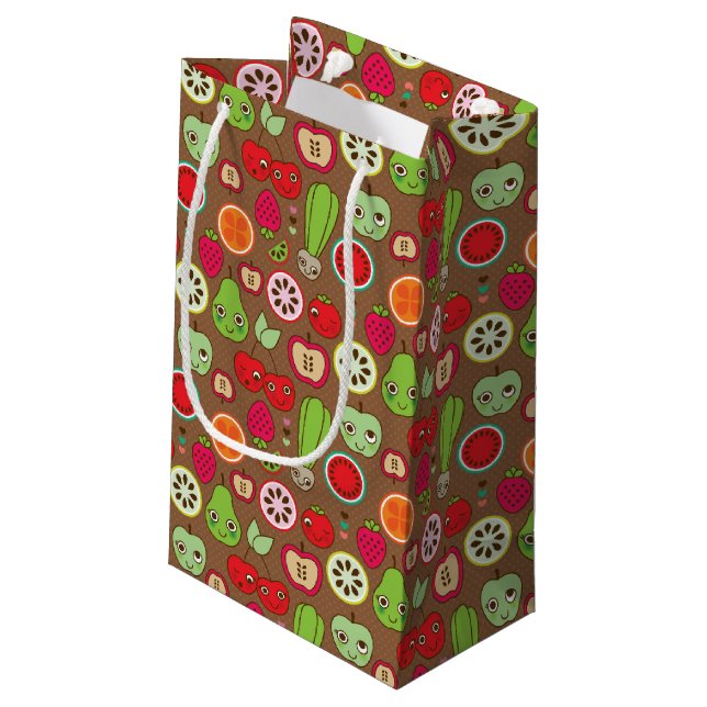 Fruit Kitchen Pattern Small Gift Bag (Back Angled)