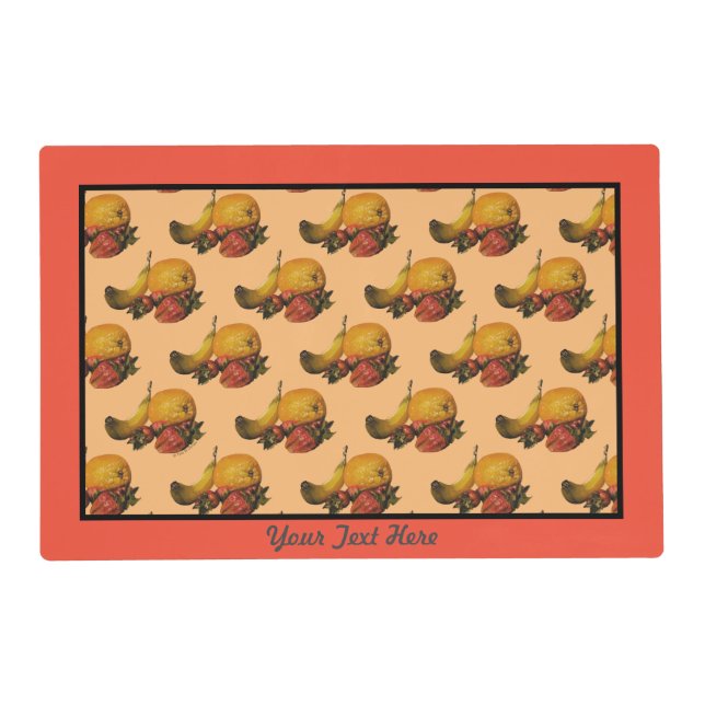 Fruit Laminated Placemat - Personalized Option (Front)