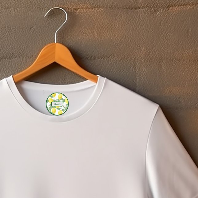 Fruit lemon pattern custom yellow kids  Labels (Creator Uploaded)