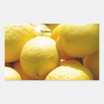 Fruit: Lemons Rectangular Sticker by theunusual at Zazzle