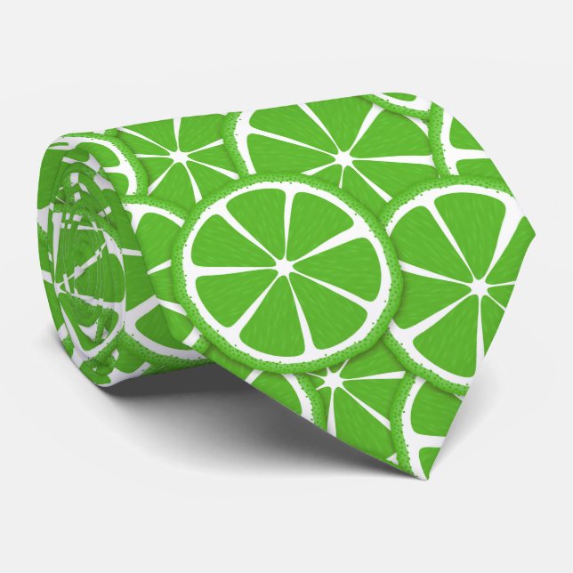 Fruit Lime Slices, Green Neck Tie (Rolled)