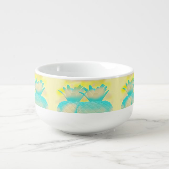 Fruit loop art misty magic pineapples soup mug (Front)
