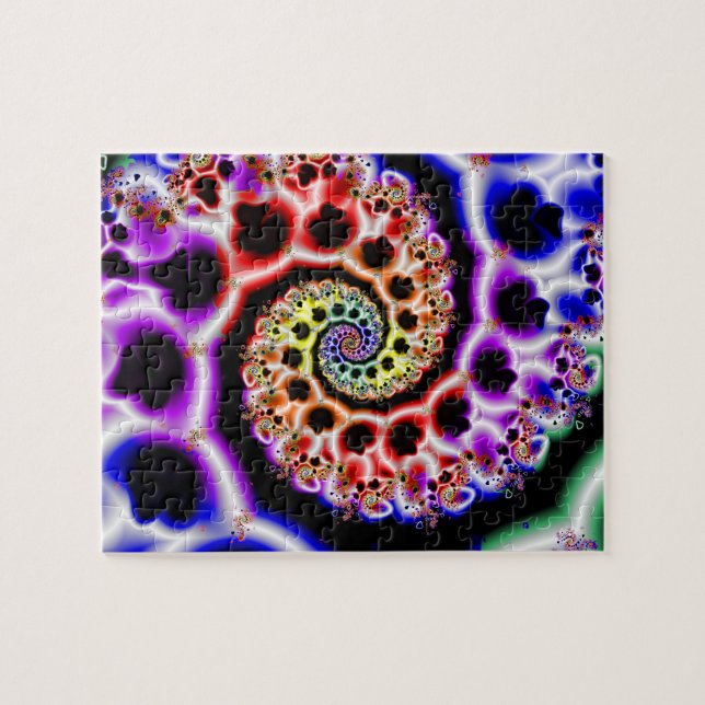 Fruit Loops | Rainbow Fractal Art Jigsaw Puzzle (Horizontal)