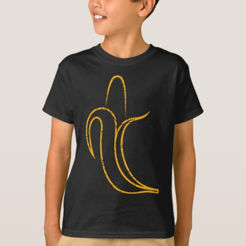 Fruit Lover Banana Minimalist Design Vegetarian Ba T_Shirt