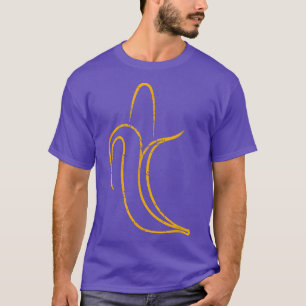 Fruit Lover Banana Minimalist Design Vegetarian Ba T-Shirt