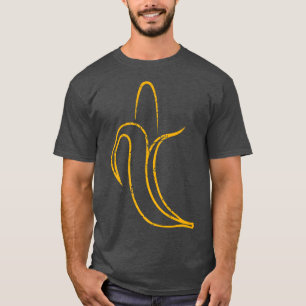 Fruit Lover Banana Minimalist Design Vegetarian Ba T-Shirt
