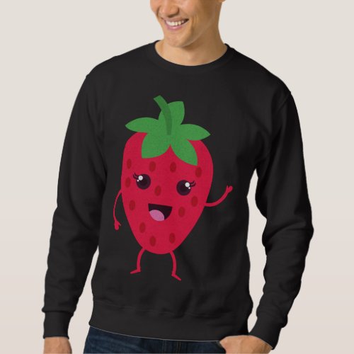 Fruit Lover Strawberry Kawaii Japanese Anime Aesth Sweatshirt