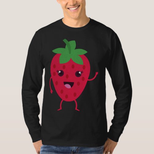 Fruit Lover Strawberry Kawaii Japanese Anime Aesth T_Shirt
