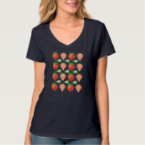 Fruit Lover Vegans Strawberry Pattern Fruitarian S T-Shirt