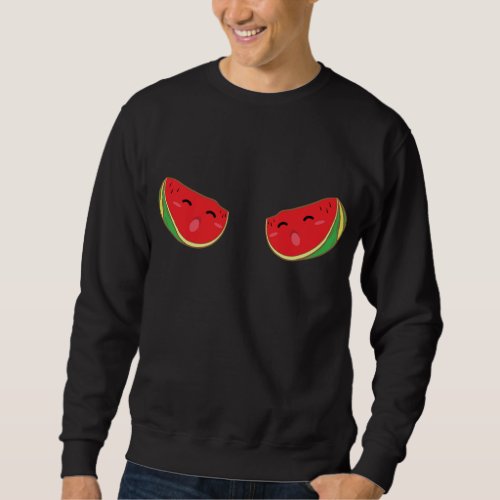 Fruit Lover _ Watermelon Foodie Design Sweatshirt