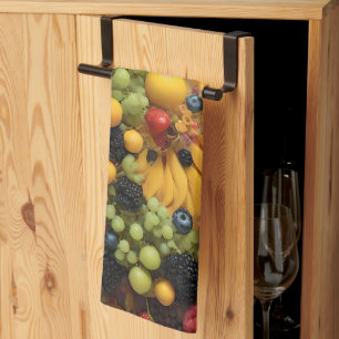 Fruit Lovers Delight Colorful Platter, Kitchen Towel