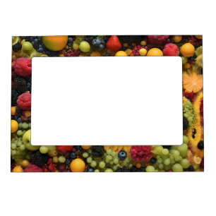 Fruit Lovers Delight Colorful Platter,  Magnetic Frame