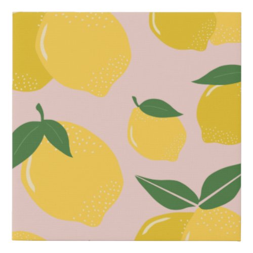 Fruit Market Lemon Print Modern Food Art Abstract