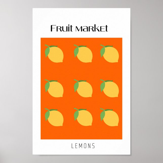 Fruit Market Lemons Poster (Front)