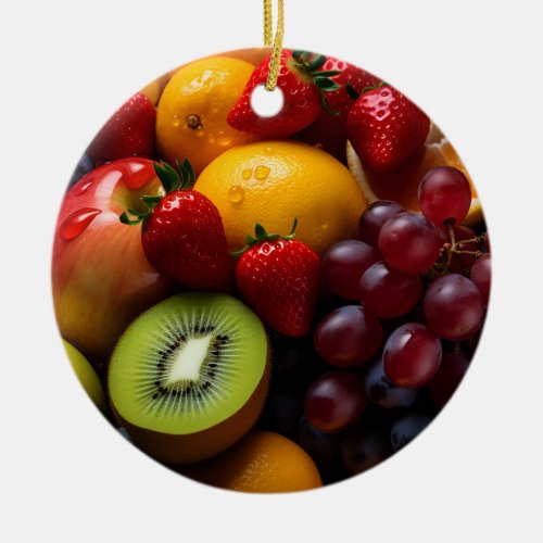 Fruit Medley Photography  Ceramic Ornament